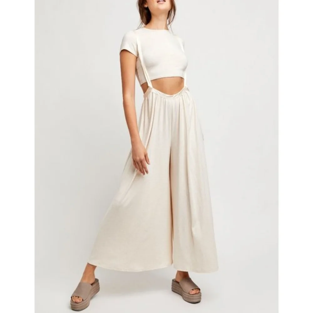 Free People Brookside Two Piece Set NWT Ivory Cream Medium